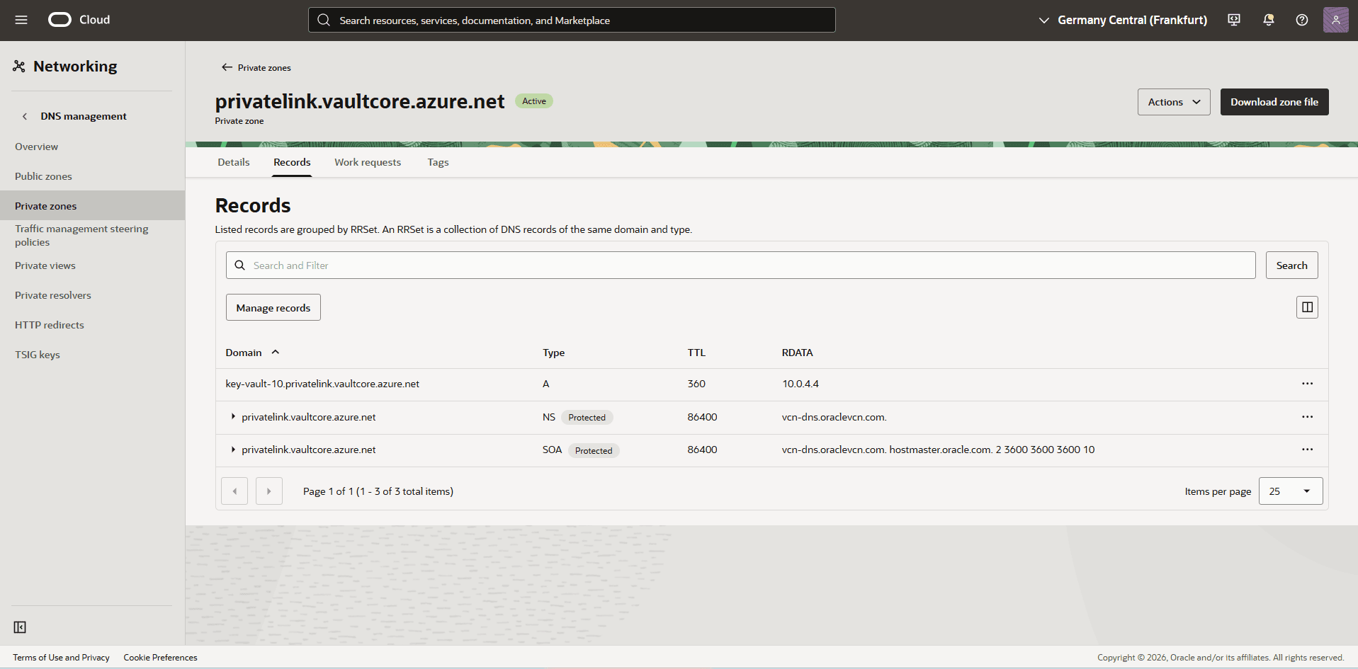 This screenshot shows how to create a record.