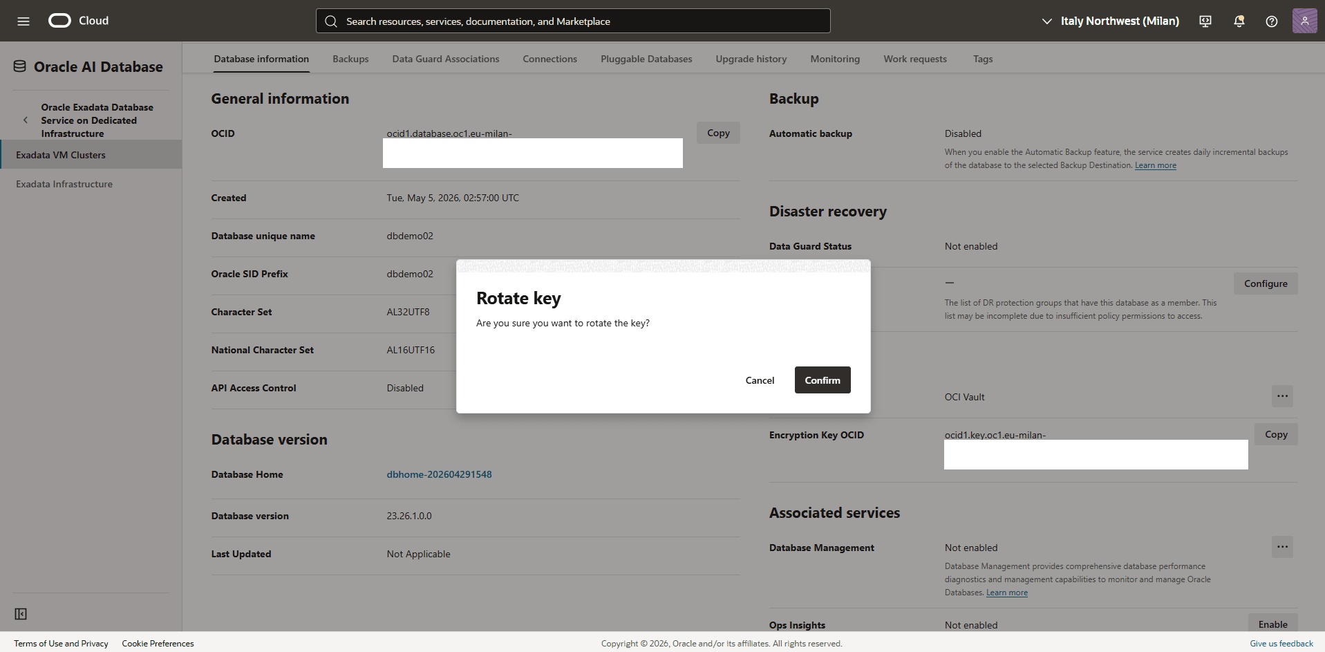 This screenshot shows how to rotate key. This screenshot shows how to rotate key.