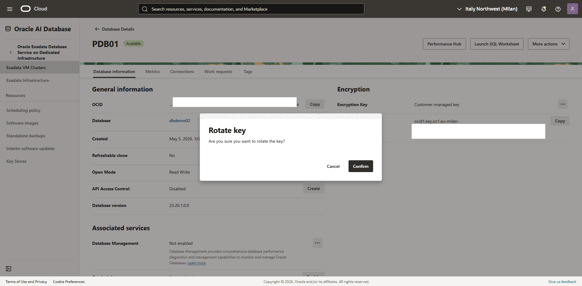 This screenshot shows how to rotate key. This screenshot shows how to rotate key.