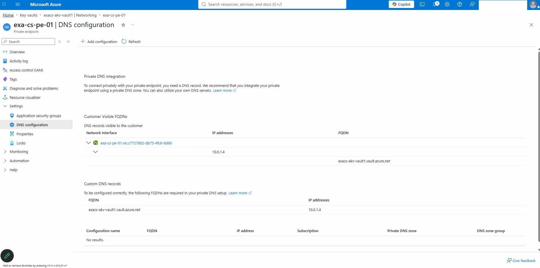 This screenshot shows how to obtain FQDN and IP address information. This screenshot shows how to obtain FQDN and IP address information.