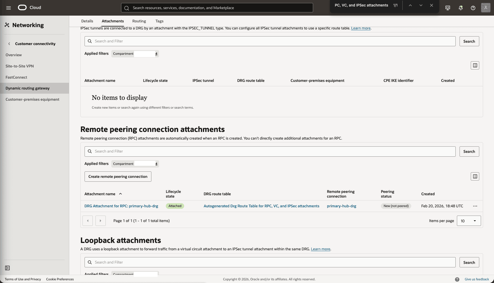 This screenshot shows how to configure the network in the primary region. This screenshot shows how to configure the network in the primary region.