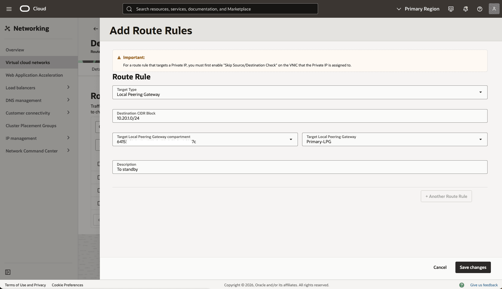 This screenshot shows how to configure the network in the primary zone. This screenshot shows how to configure the network in the primary zone.