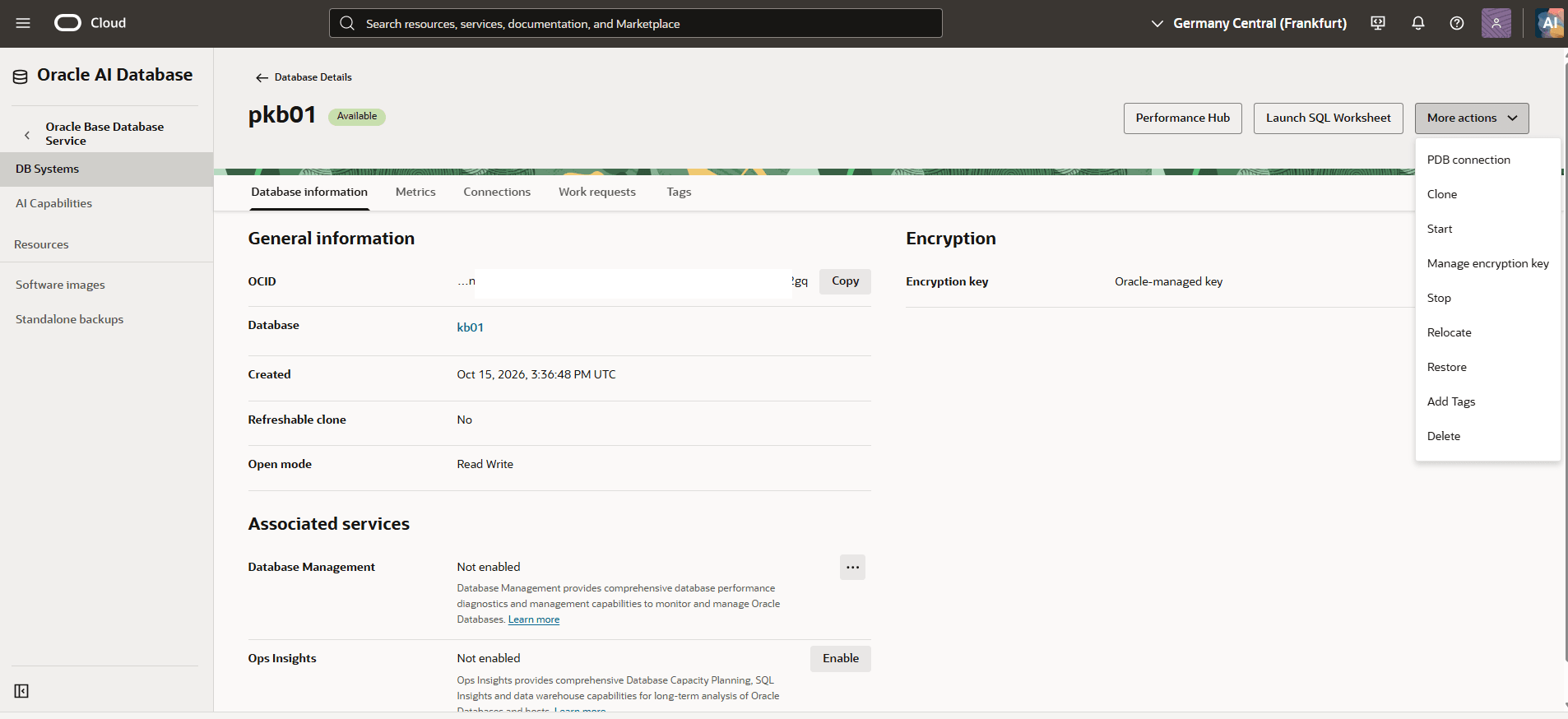 This screenshot shows how to modify a PDB.