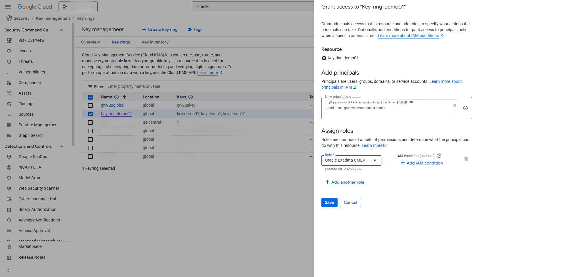 This screenshot shows how to grant access.