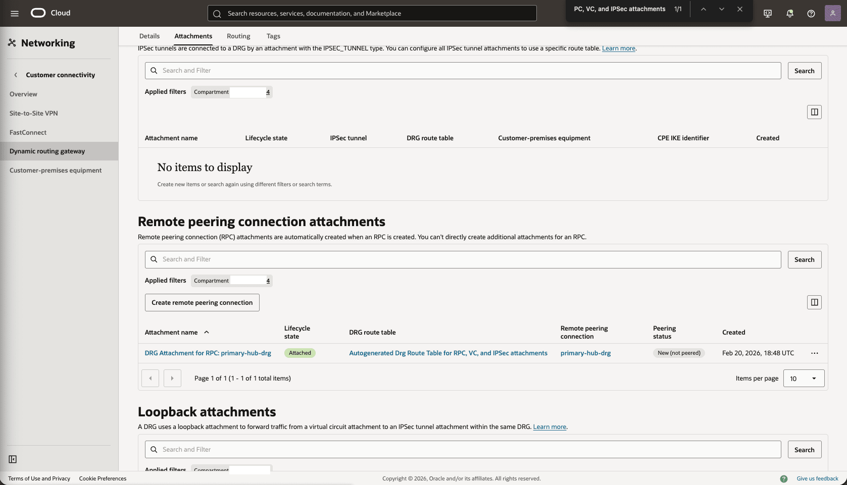 This screenshot shows how to configure the network in the primary region. This screenshot shows how to configure the network in the primary region.