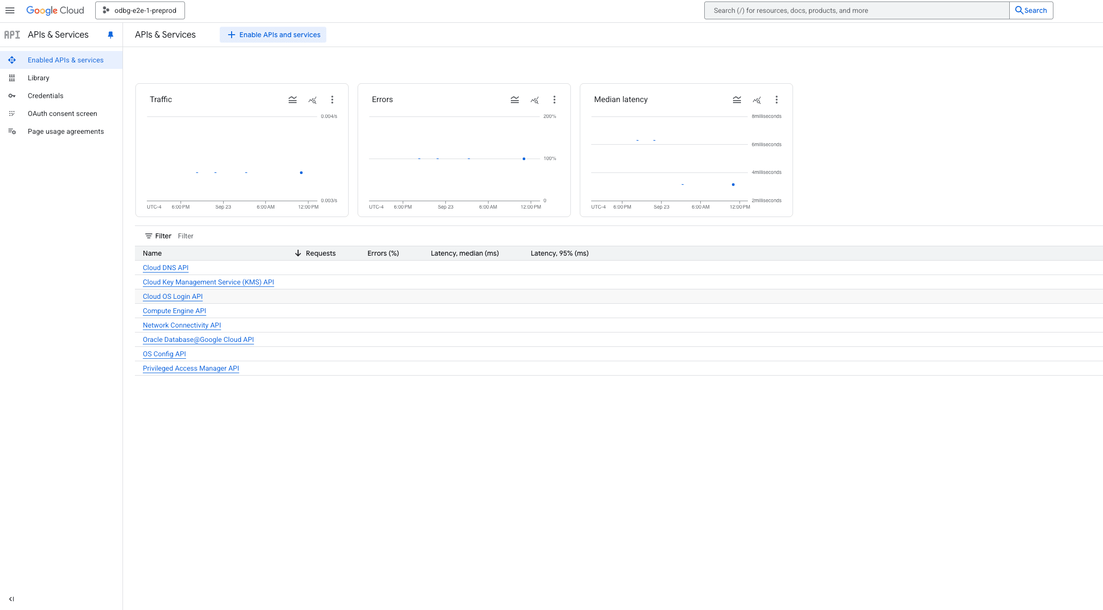 A screenshot of enabling the customer-managed encryption key API. A screenshot of enabling the customer-managed encryption key API.
