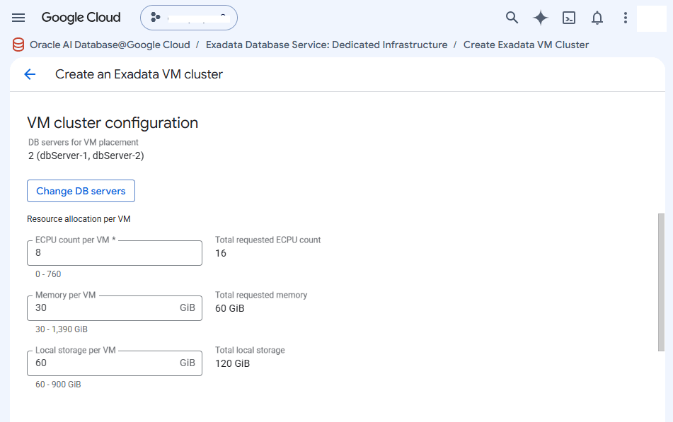 This screenshot shows how to create an Exadata VM Cluster. This screenshot shows how to create an Exadata VM Cluster.
