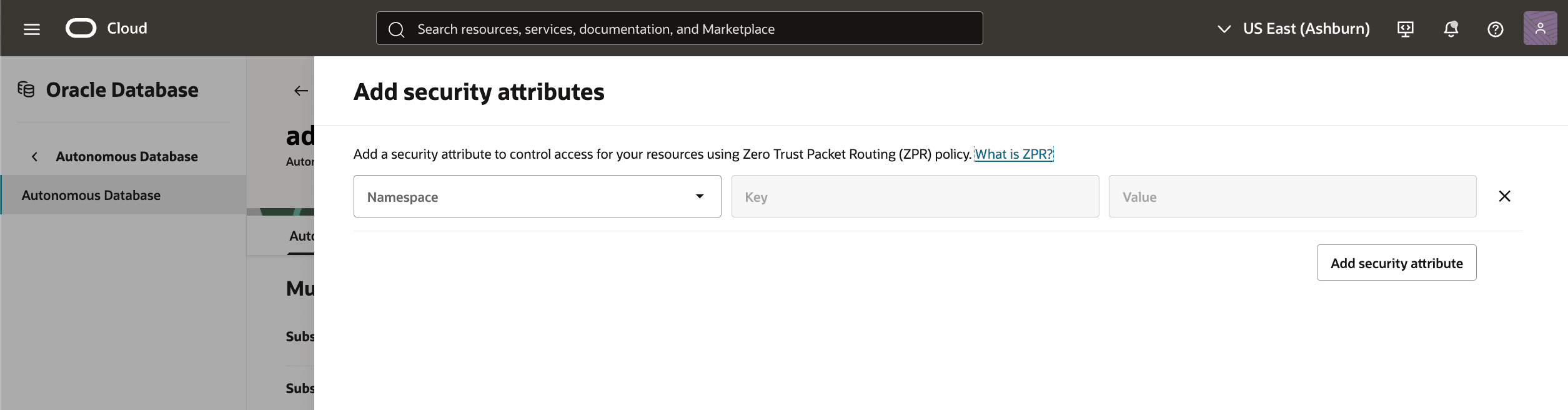 A screenshot of modifying the Autonomous Database process. A screenshot of modifying the Autonomous Database process.