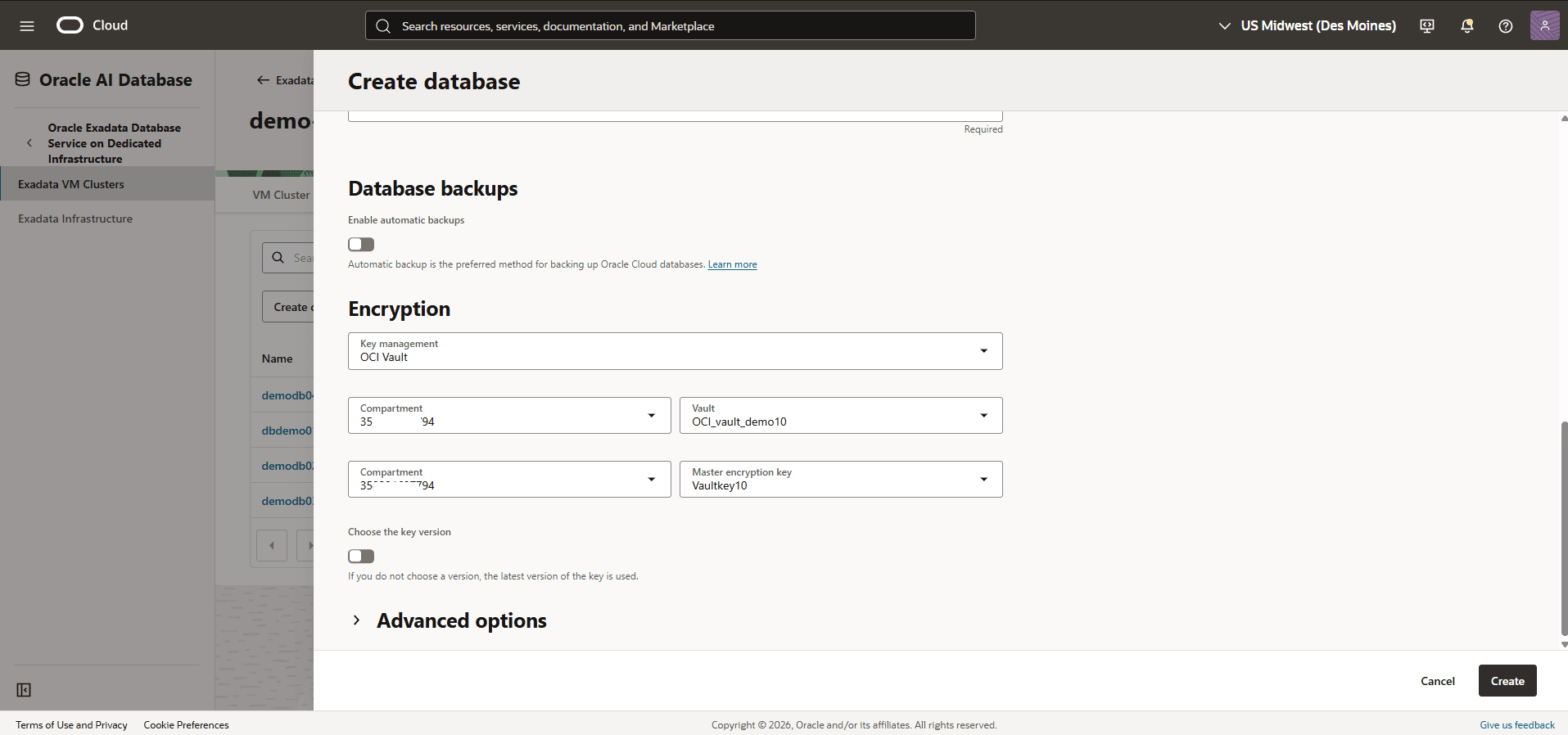 This screenshot shows how to create a database. This screenshot shows how to create a database.