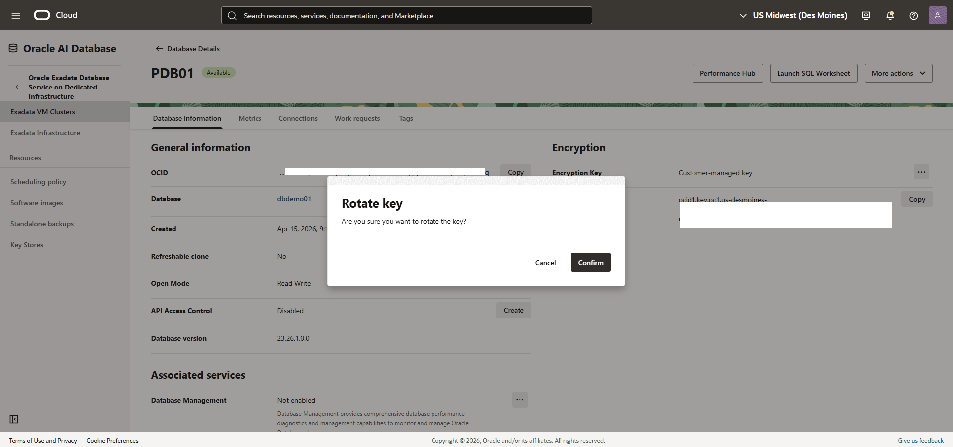 This screenshot shows how to rotate key. This screenshot shows how to rotate key.