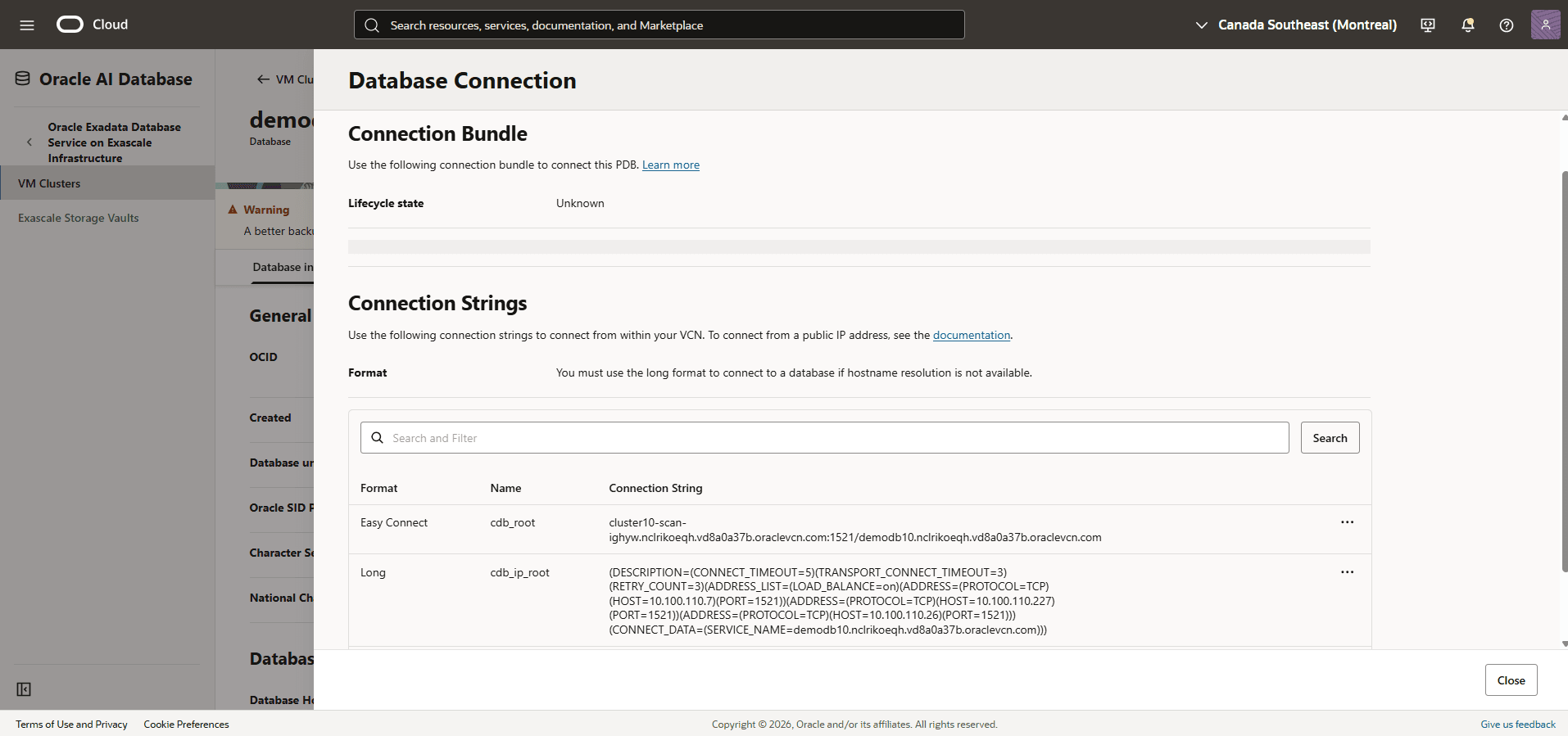This screenshot shows the database connection. This screenshot shows the database connection.