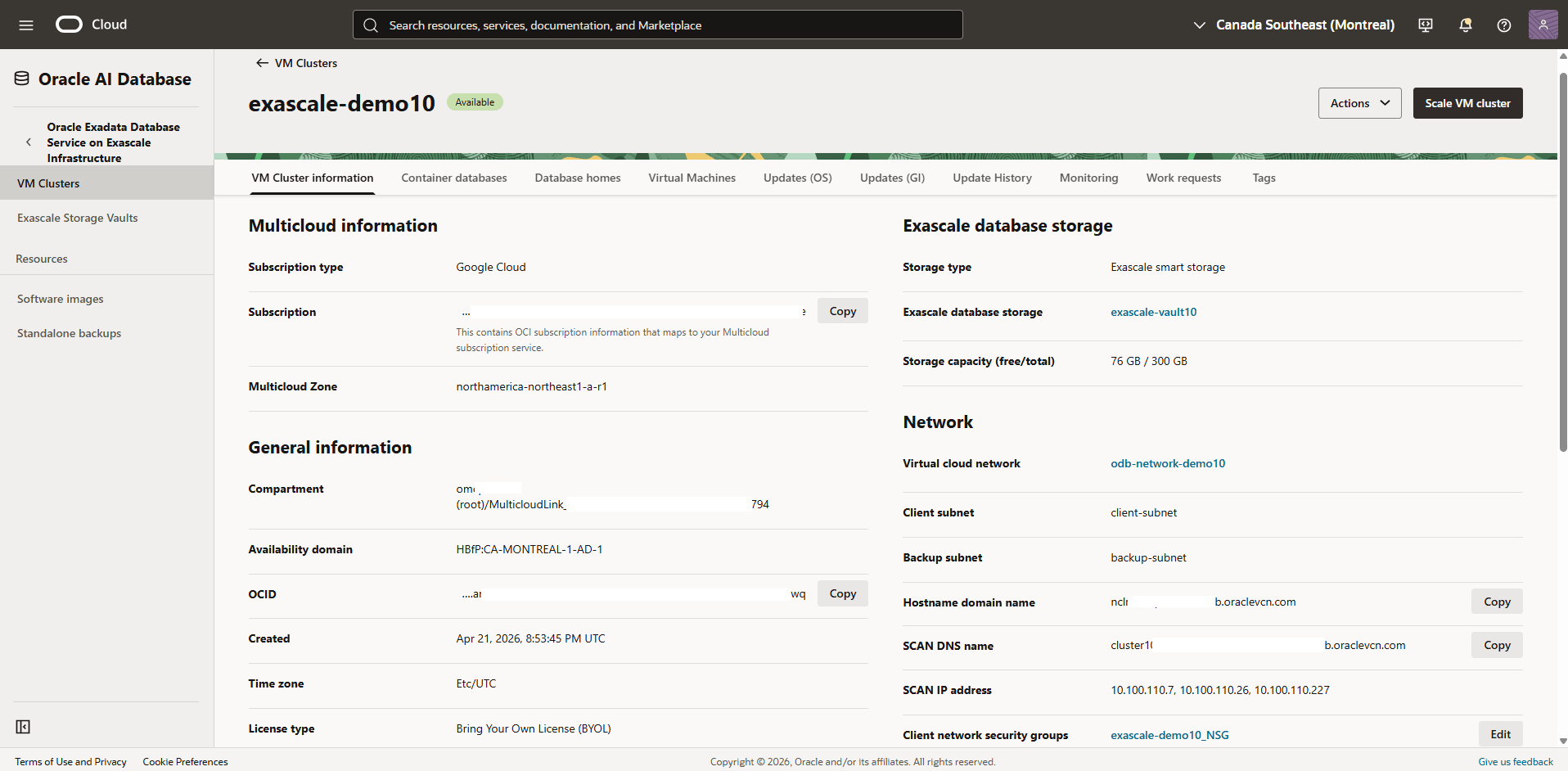 This screenshot shows how to obtain your compartment information. This screenshot shows how to obtain your compartment information.