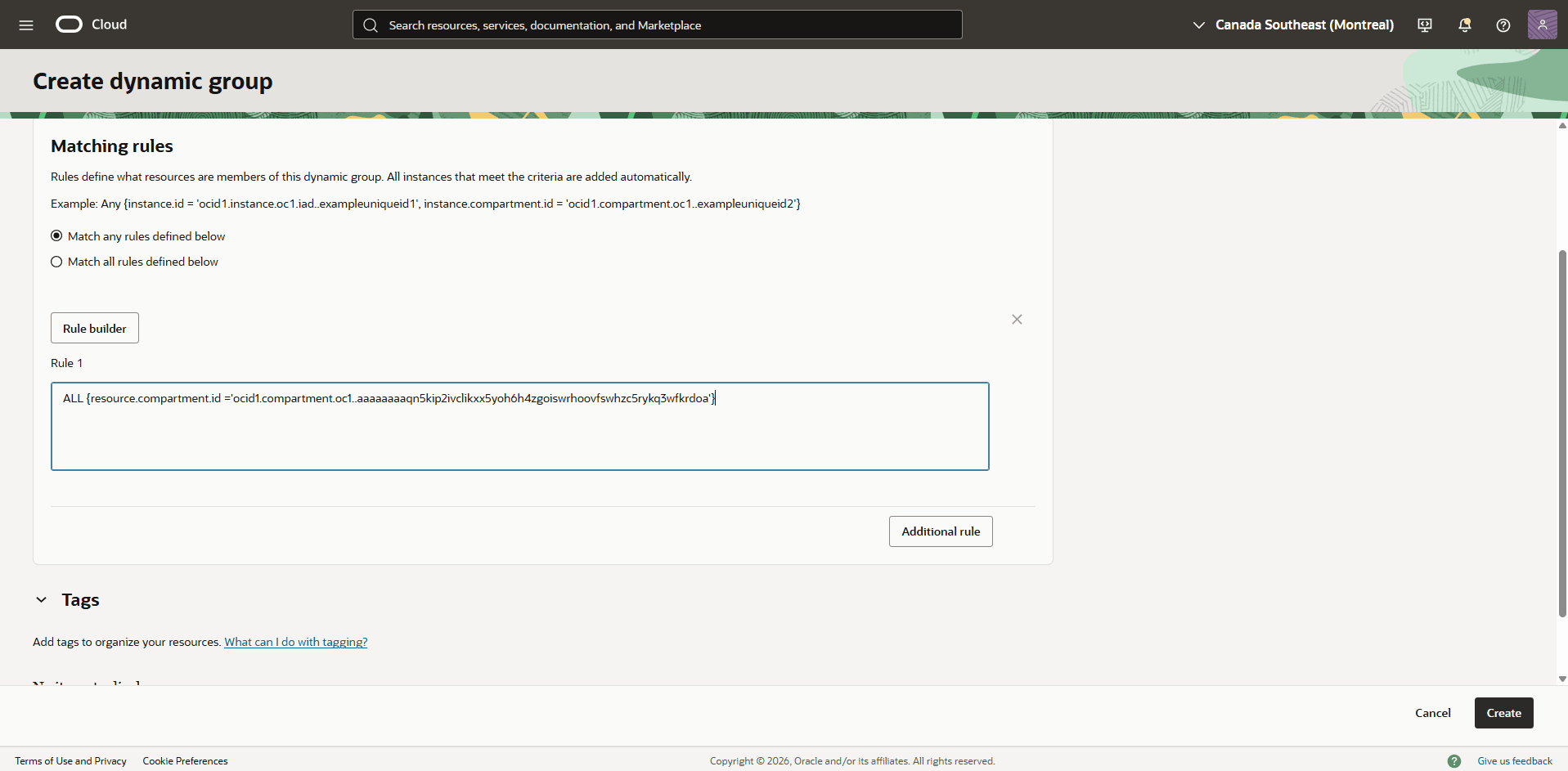 This screenshot shows how to create dynamic group. This screenshot shows how to create dynamic group.