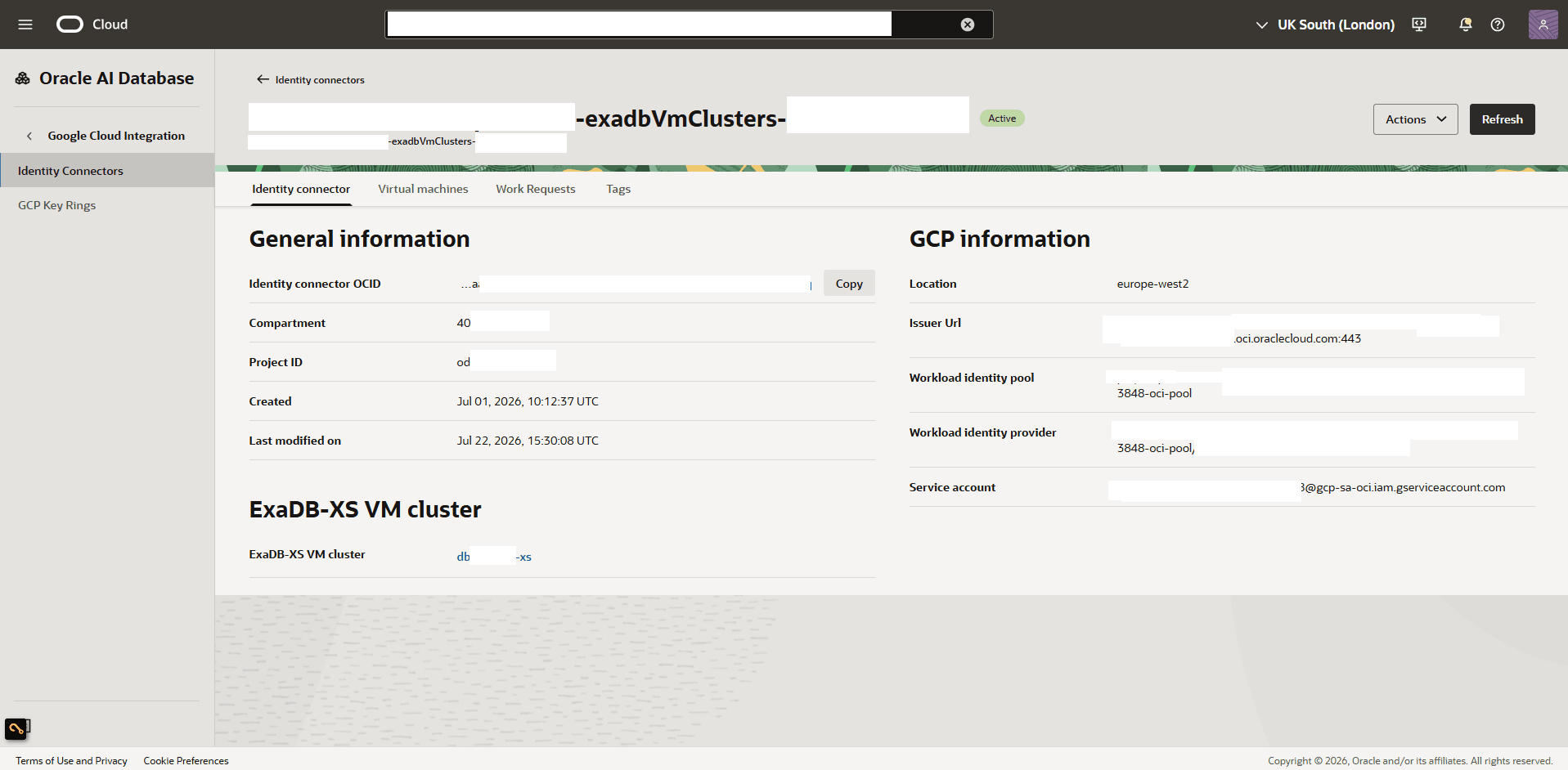 This screenshot shows how to review the identity connector state. This screenshot shows how to review the identity connector state.