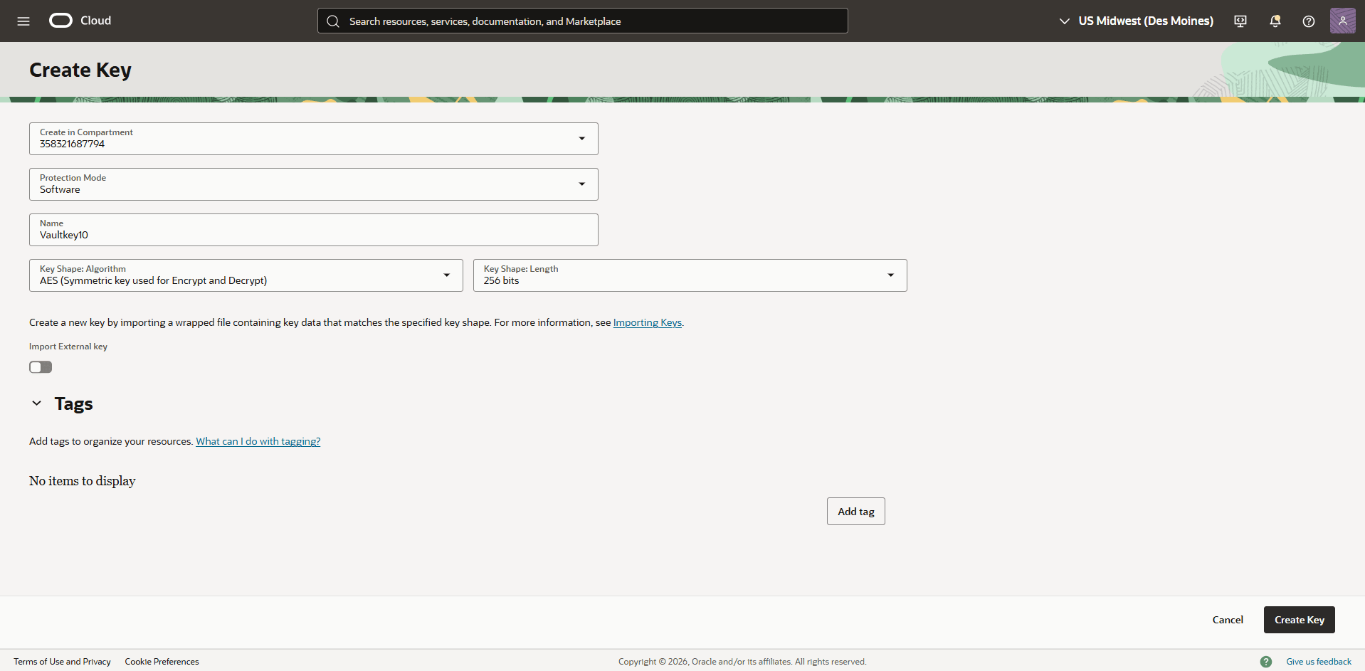 This screenshot shows how to create a key. This screenshot shows how to create a key.