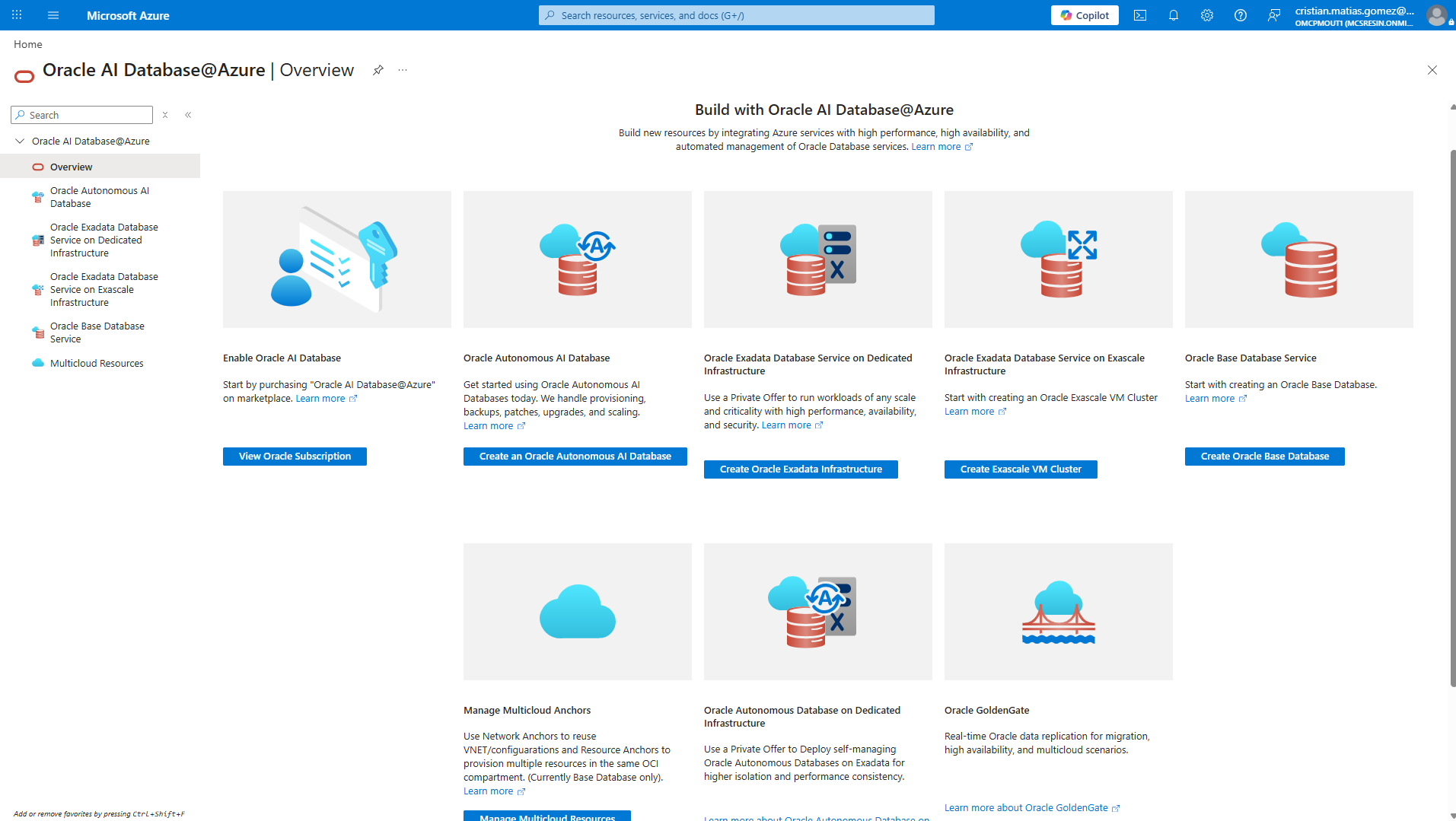 Fare clic per espandere Panoramica di Azure