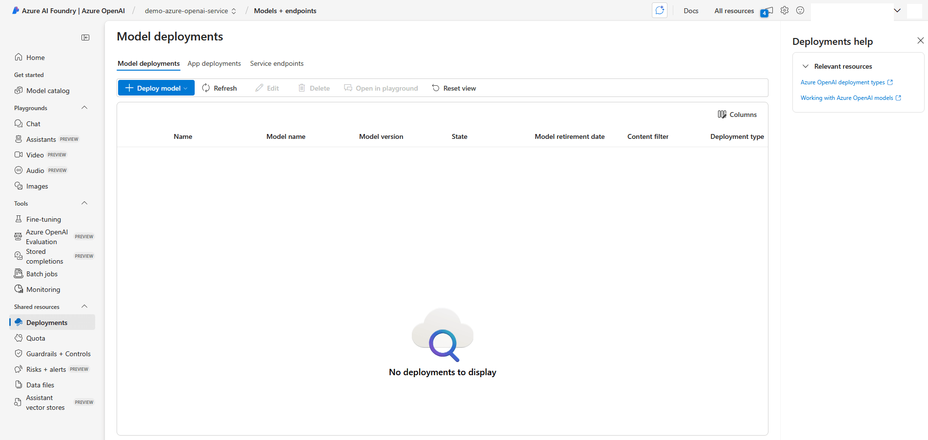 Questo screenshot mostra come creare una distribuzione.