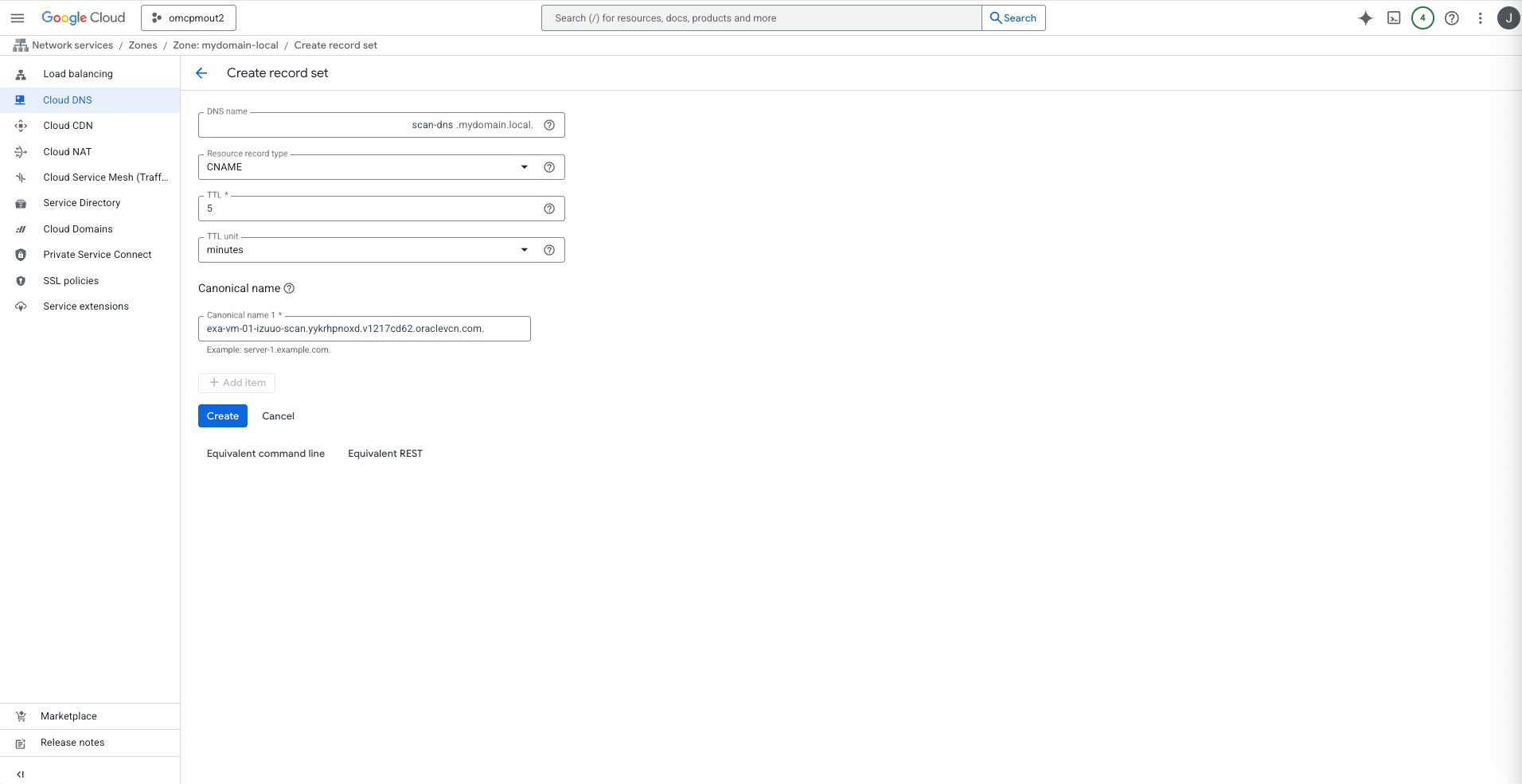 Questo screenshot mostra come creare un set di record.