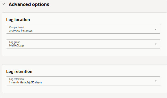 Posizione e conservazione del log