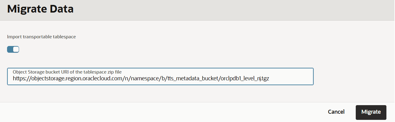 Segue la descrizione di adbs_transportable_tablespace_incremental_final.png