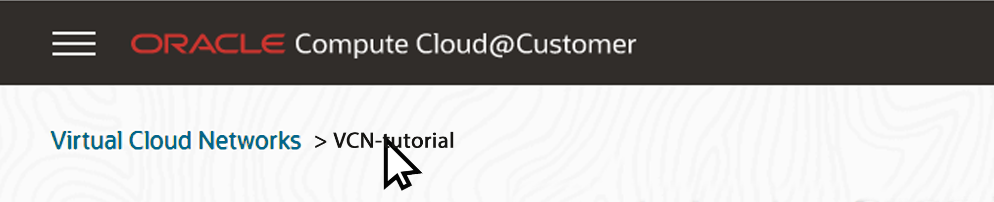 Screenshot della stringa dell'indicatore di percorso nella parte superiore della pagina.