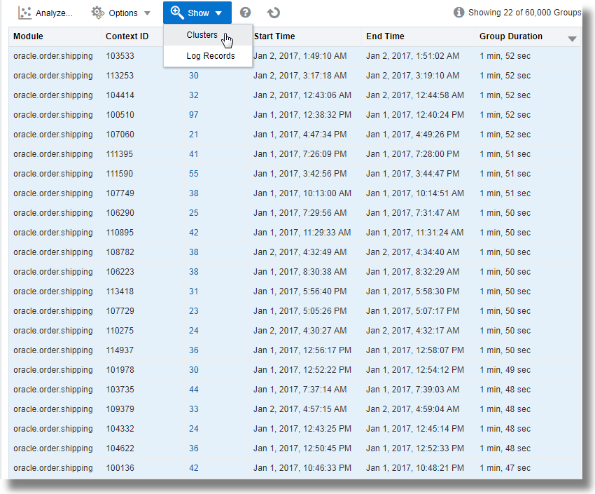 Segue la descrizione dell'immagine anomaly-log-records.bmp