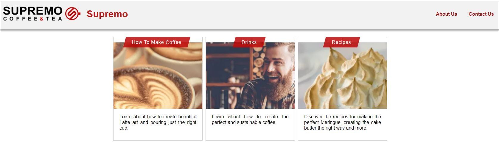 Questa immagine mostra la pagina principale del blog.