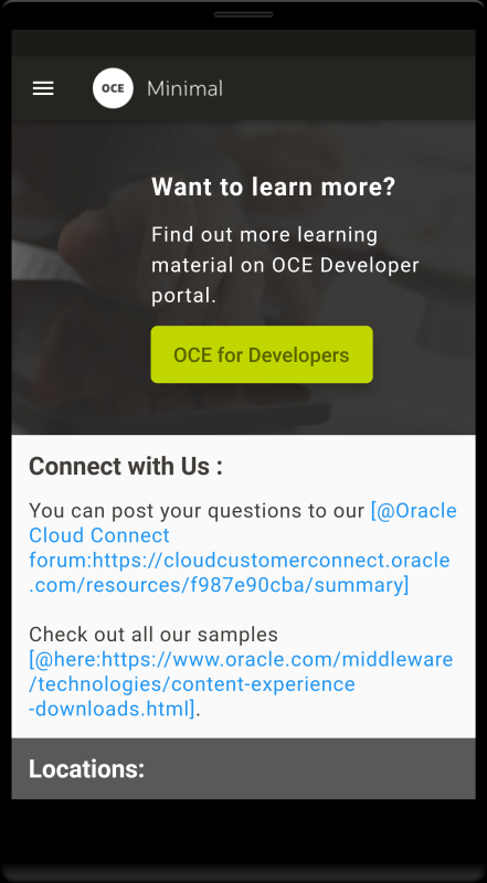 Questa immagine mostra la pagina di contatto per un sito Flutter minimal.