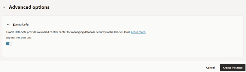 Segue la descrizione dell'immagine fawag-data-safe-createinstance-oak.png