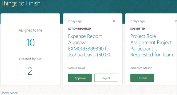 Sezione Da finire nella home page