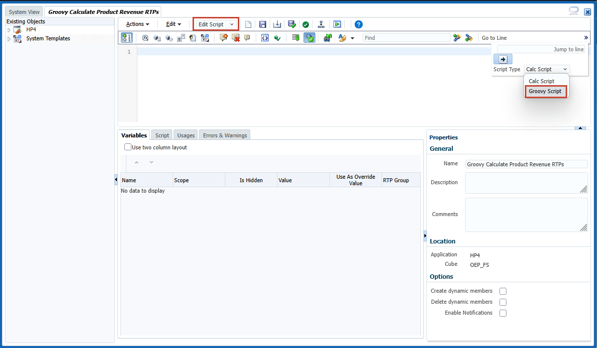 Opzioni editor regole