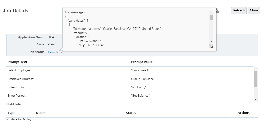 Messaggi di log script Groovy