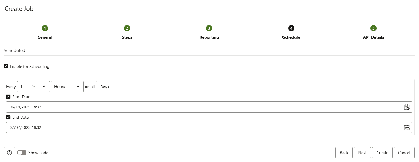 Segue la descrizione dell'immagine create-job-schedule.png