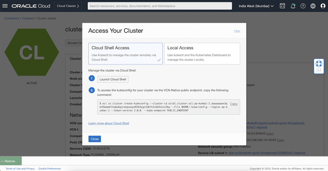Accesso a cluster