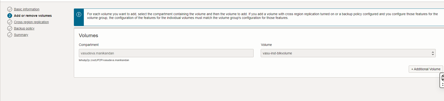 Scegliere il volume di avvio in Ashburn