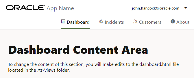 Area contenuto dashboard