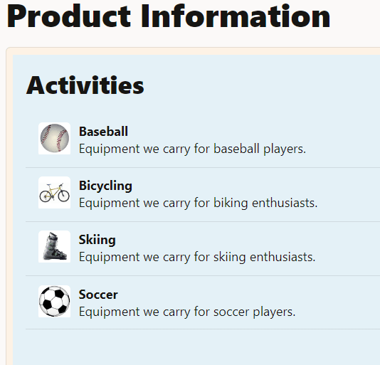 Le immagini nel contenitore attività vengono visualizzate correttamente