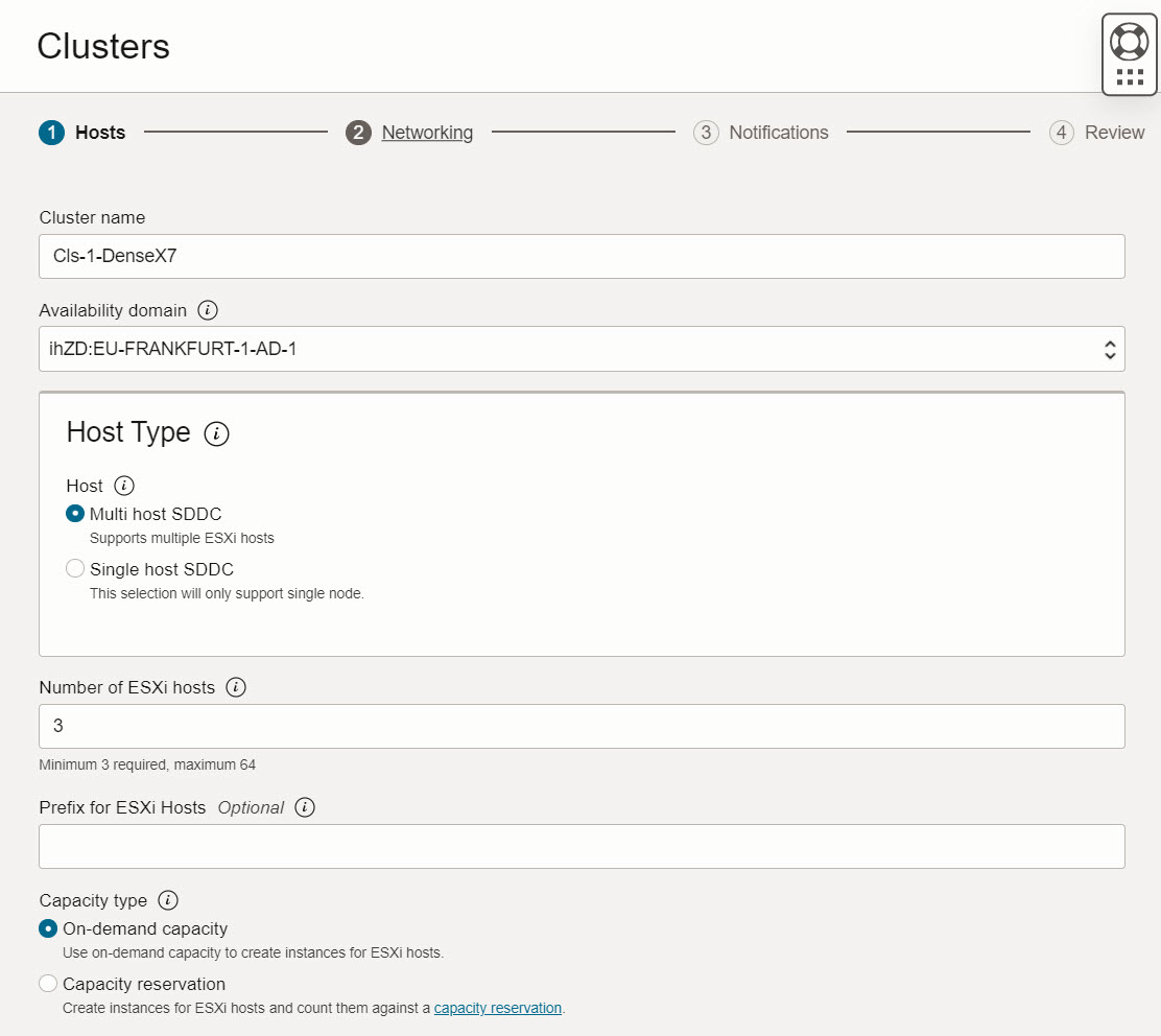 Creare un data center definito dal software Oracle Cloud VMware ...