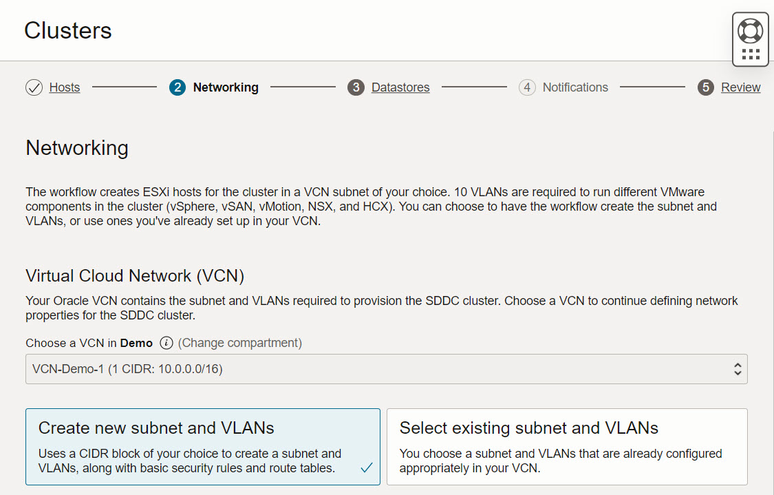 Creare un data center definito dal software Oracle Cloud VMware ...