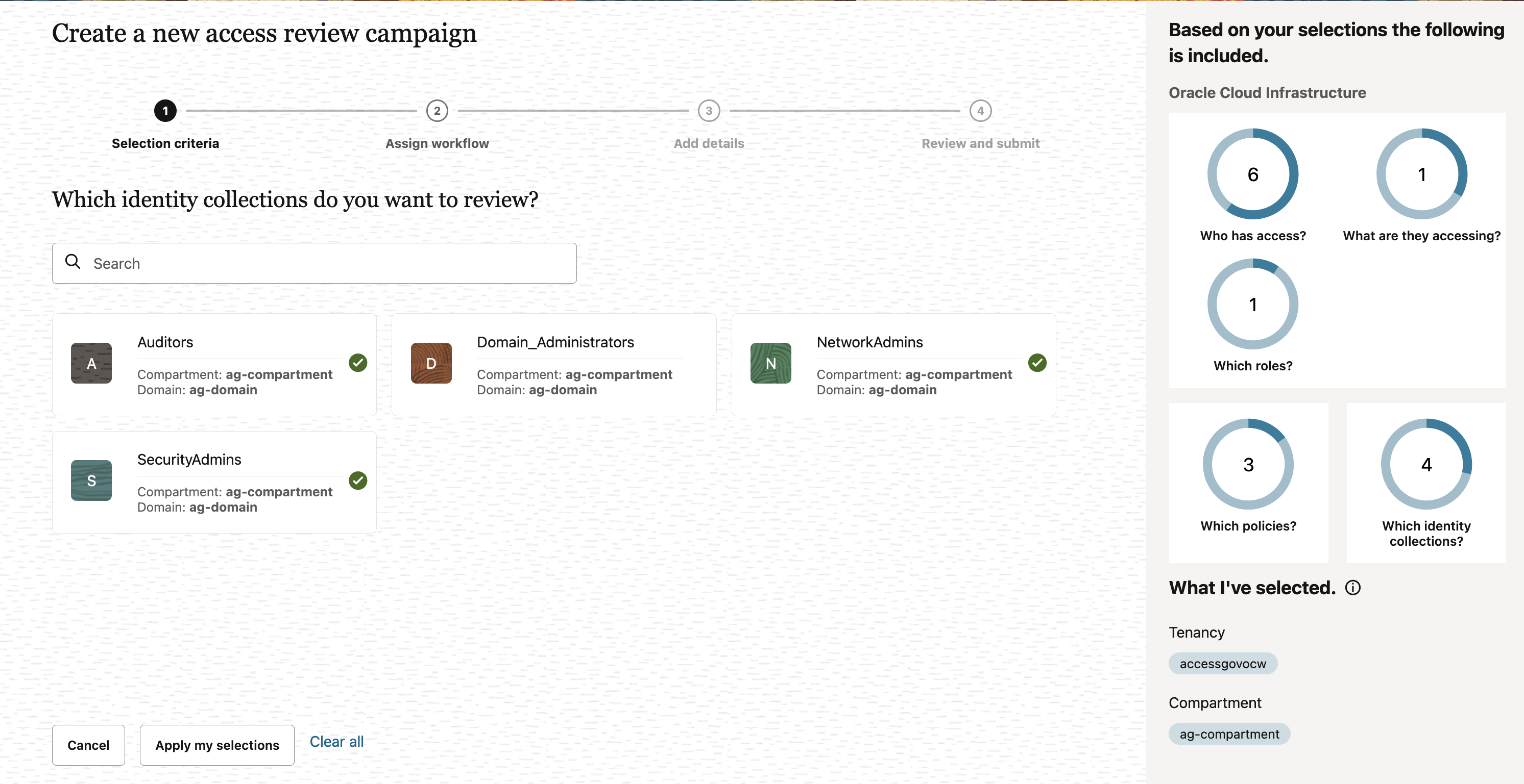 Home page Access Governance