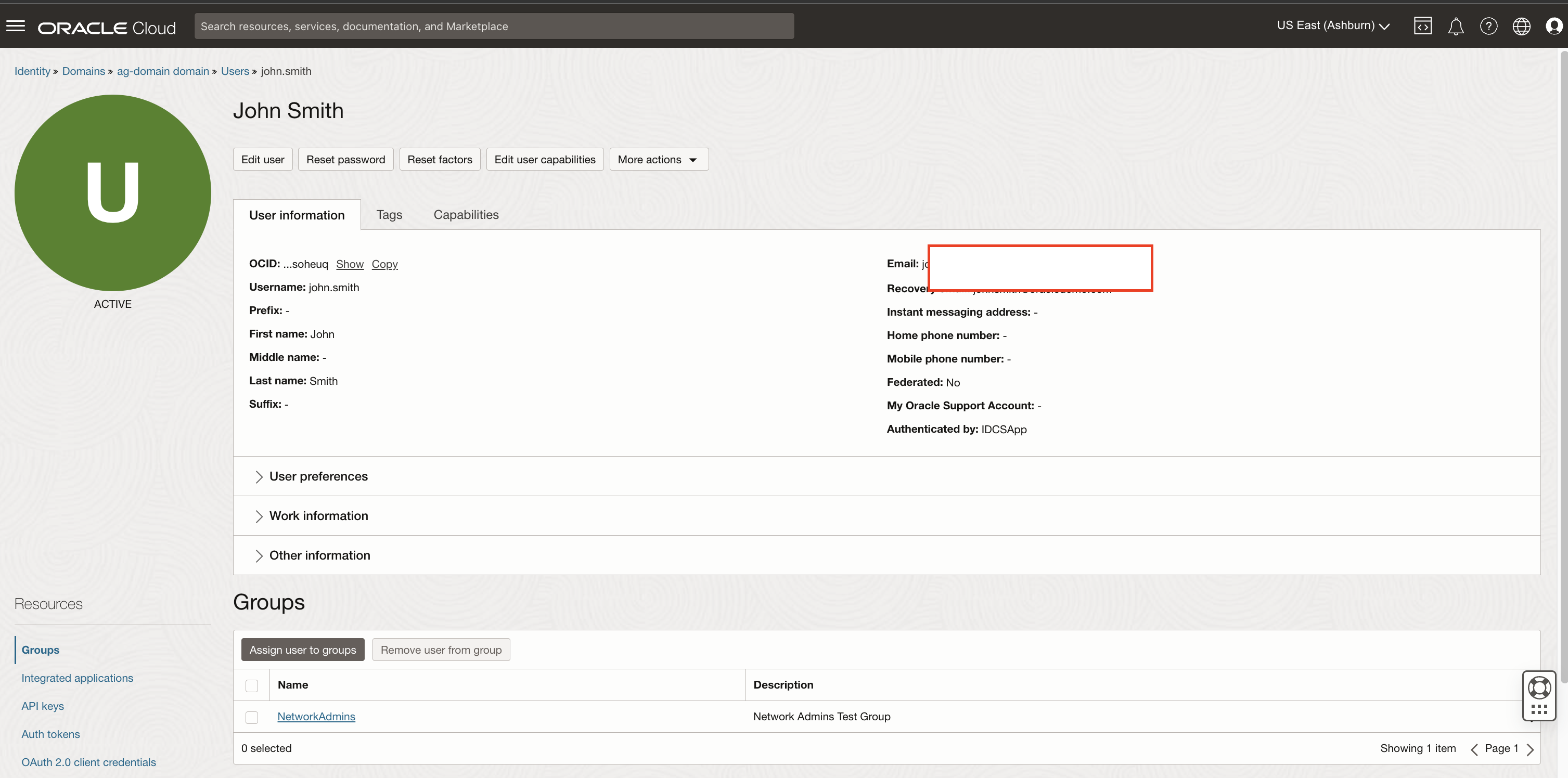 Home page Access Governance