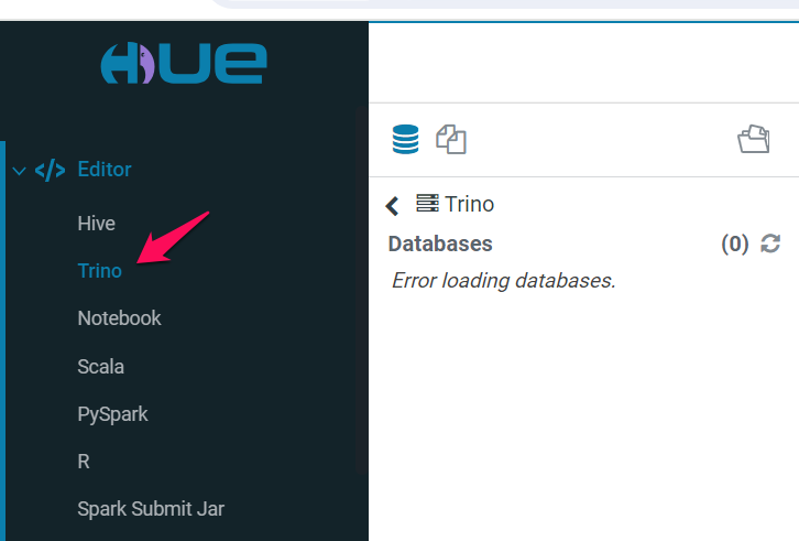 Menu editor Trino
