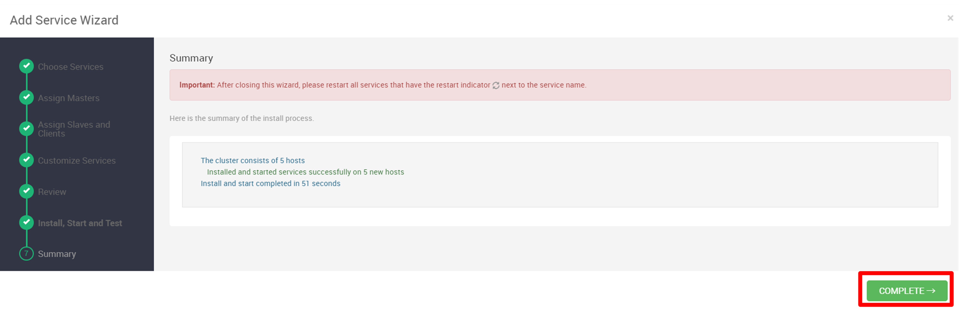 Dopo l'installazione completata