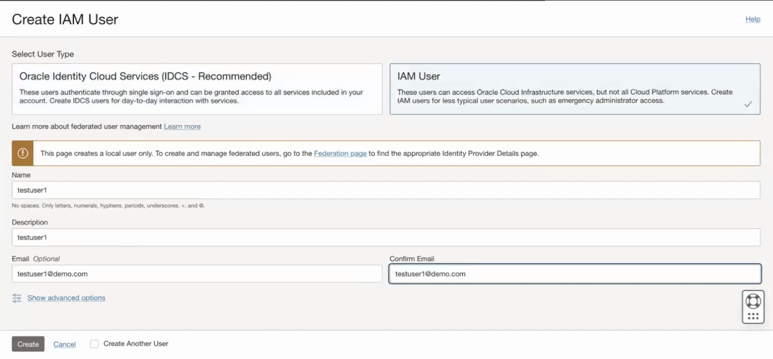 Utenti creazione database