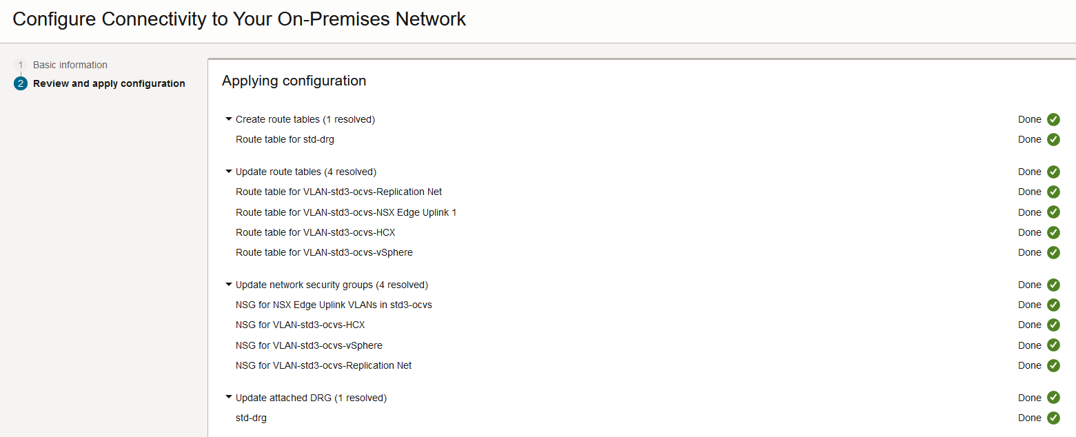 Oracle Cloud VMWare Solution SDDC On=Connettività guidata per il segmento di overlay NSX-T Aggiungi host a schema DR