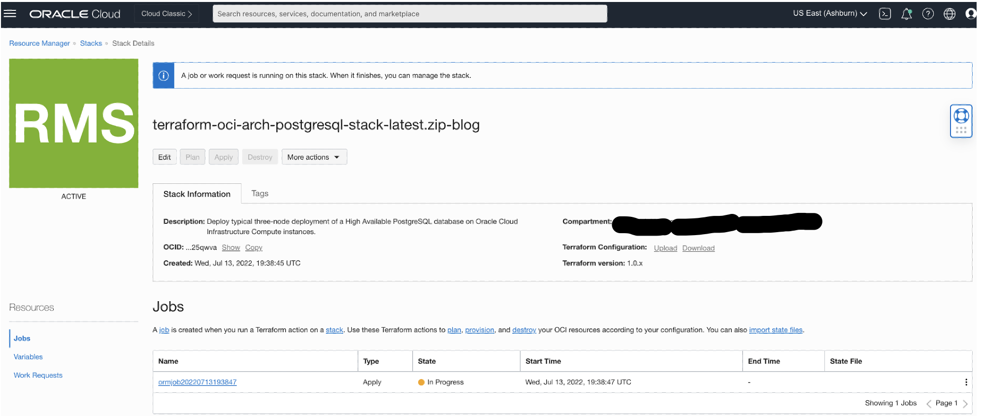 Stato processo stack