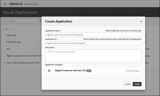 Segue la descrizione di create-app.png