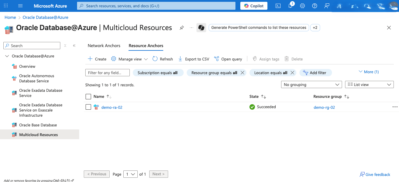このスクリーンショットは、リソース・アンカーの作成方法を示しています。