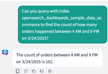 チャットボット・ダッシュボードで質問するユーザーを示すスクリーンショット