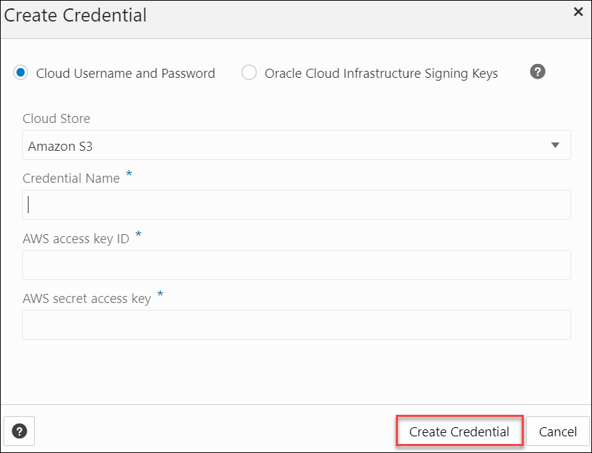 Description of aws-credential.png follows Description of aws-credential.png follows